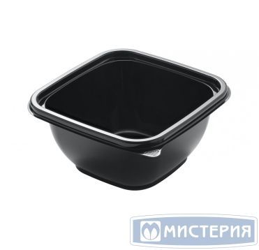 Контейнер 500 мл 1-секц. 124,5х124,5х59,8 мм, без крышки, черн., ПЭТ, 50 шт/упак "Upax-Unity" 1 000 шт/кор РОССИЯ С-12/12-500 черн
