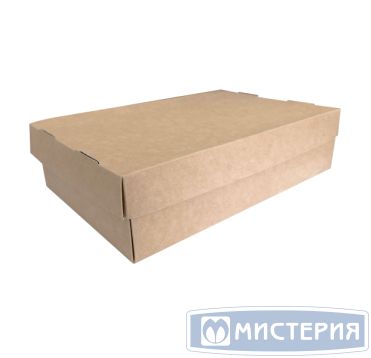 Контейнер для суши 1-секц. 210х140х55 мм, без крышки, крафт, карт. фольг., 400 шт/кор 400 шт/упак РОССИЯ