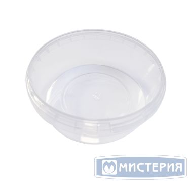 Контейнер для пресервов 385 мл, d122хh47 мм, форма "Банка", контр.замок, без крышки, прозр., ПП, 20 шт/упак "Aerosnab" 300 шт/кор РОССИЯ 1214П