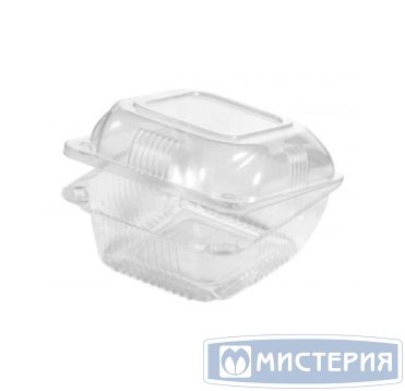 Упаковка для кондит. изделий 750 мл, 1-секц. 130х130х78[105х105х70] мм, неразъем.крышка, прозр., ОПС, 450 шт/кор 450 шт/упак РОССИЯ КР-9-Н-АВ