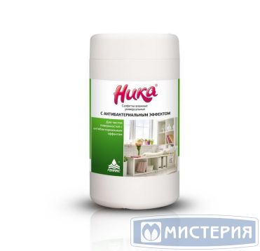Салфетки влажные, антибактериальные, банка, 40 шт/упак "Ника" 20 упак/кор РОССИЯ