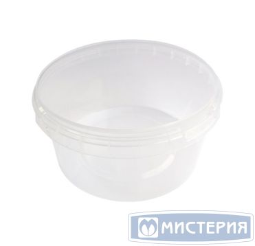 Контейнер для пресервов 500 мл, d122хh70 мм, форма "Банка", контр. замок, без крышки, прозр., ПП, 20 шт/упак "Aerosnab" 300 шт/кор РОССИЯ 1215П