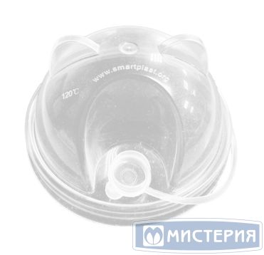 Крышка для стакана d90 мм куполообразная с заглушкой, Cat, прозр., ПП, 45 шт/упак 900 шт/кор РОССИЯ
