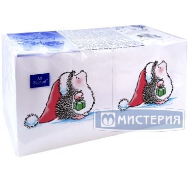 Салфетки 240х240 мм 1-сл., диз. "Снеговичок", разноцв., бум., 40 шт/упак "Desna Design" 32 упак/кор РОССИЯ 57833