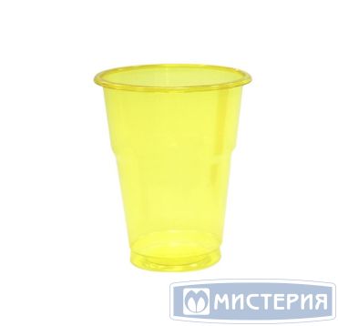 Стакан одноразовый 200 мл для холодных напитков, желтый