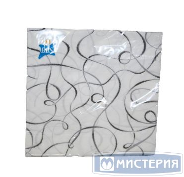 Салфетки 400х400 мм 3-сл., диз. "Серпантин", разноцв., бум., 20 шт/упак "BBS" 24 упак/кор ИТАЛИЯ 033964