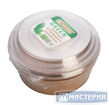 Контейнер 1120 мл, d150хh77 мм, без окна, крышка в компл., крафт, карт., 40 шт/упак "OSQ" Eco Rcont 240 шт/кор КИТАЙ ECO RCONT 1120