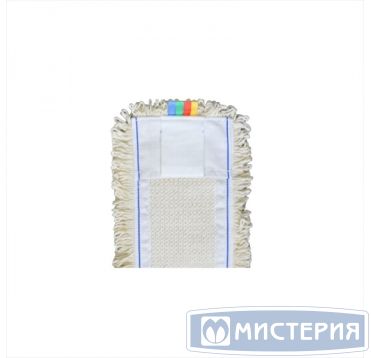 Моп плоский 400х140 мм, ухо+карман, бел., х/б "A-VM" 25 шт/кор РОССИЯ CN3035