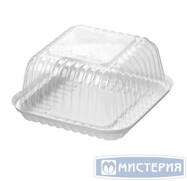 Упаковка для торта [крышка] 176х176х78[160х160х72] мм, прозр., ОПС, 600 шт/кор "Комус" 600 шт/упак РОССИЯ Т-150К