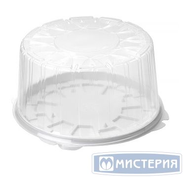 Крышка для торта, 1.5кг, круглая, внешн. d 261мм, h 131мм, внутр. d 232мм,. h 110мм, прозрачная, ОПС