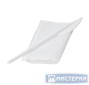 Комплект столовых приборов №2 [нож 165 мм, бел., ПС+ салф.], 400 шт/кор 400 шт/упак РОССИЯ