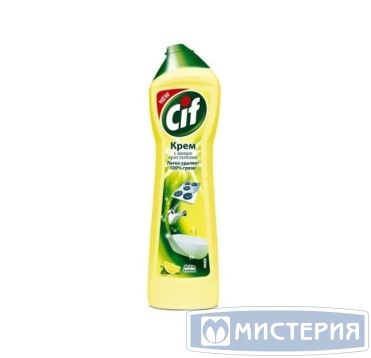 Средство для очистки сантехники "Cif" Крем, Лимон, флип-топ, 500 мл 16 шт/кор РОССИЯ