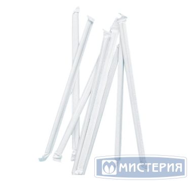 Трубочки для коктейлей 230 мм, d8 мм, черн, бум. в инд. упаковке, 200 шт/упак 4 упак/кор РОССИЯ