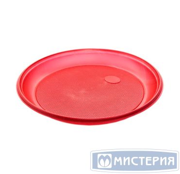 Тарелка d 205мм, красная, 100 штук