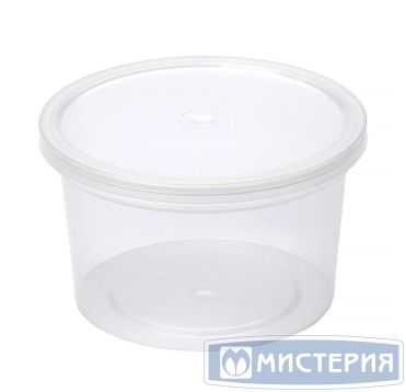 Контейнер под пресервы и мёд, 250мл, "банка" d=96мм, h=56мм, полупрозрачный, ПП