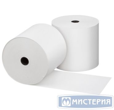 Чековая лента 80мм х 38м, d12 мм, бел., термобум. 6 рул/упак 102 рул/кор РОССИЯ