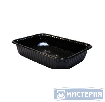 Контейнер 500 мл, прямоугольный, 186х132х33мм, чёрный