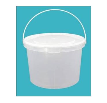 Ведро пищевое 5800 мл, d220хh203 мм, с ручкой, без крышки, бел., ПП, 25 шт/кор "Альянсупак" 25 шт/упак БЕЛАРУСЬ ДВ-5,8/220 бел