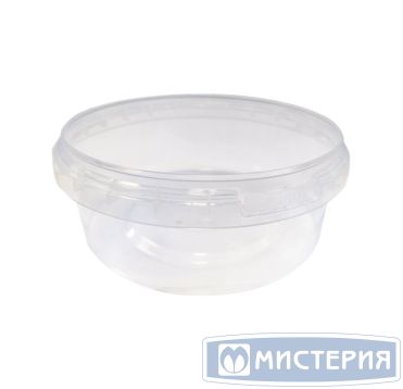 Контейнер для пресервов 385 мл, d122хh47 мм, форма "Банка", контр.замок, без крышки, прозр., ПП, 20 шт/упак "Aerosnab" 300 шт/кор РОССИЯ 1214П