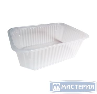 Контейнер 1000 мл 1-секц. 186х132х64 мм, серия 186, без крышки, прозр., ПП, 100 шт/упак "Clarity" 500 шт/кор РОССИЯ 186-1000 S