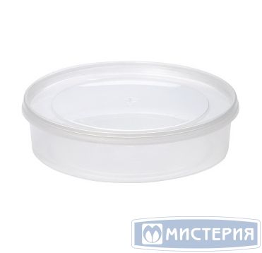 Контейнер под пресервы и мёд, 400мл,"банка", "шайба" d=145мм, h=40мм, полупрозрачный, ПП