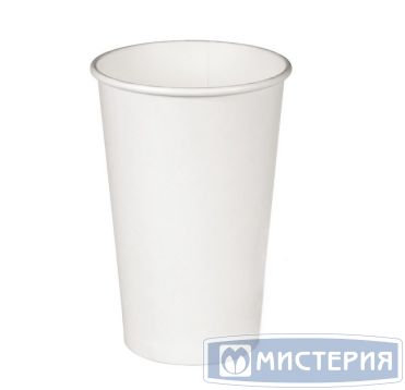 Стакан бумажный 500 мл 1 сл., d90 мм, бел., карт., 50 шт/упак 1 000 шт/кор РОССИЯ 500109