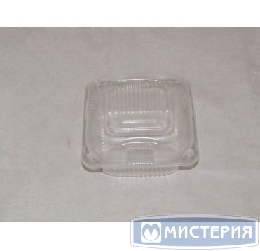Упаковка квадрат внешний 130х130х78мм, внутренний 105x105x70мм, прозрачная, ПЭТ