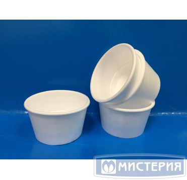 Контейнер 140 мл 1-секц. d80хh46 мм, без крышки, бел., ВПС, 36 шт/упак 900 шт/кор РОССИЯ 015050032