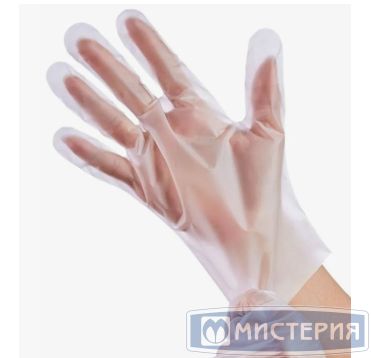 Перчатки одноразовые, размер XL, 10 мкм, прозр., ТПЕ, 50 пар/упак 30 упак/кор КИТАЙ