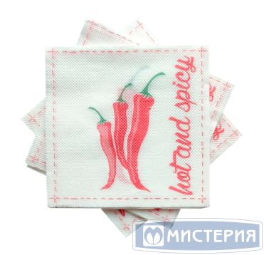 Салфетки 240х240 мм 1-сл., диз. "Перчики", разноцв., бум., 100 шт/упак "Bouquet" 16 упак/кор РОССИЯ 57381