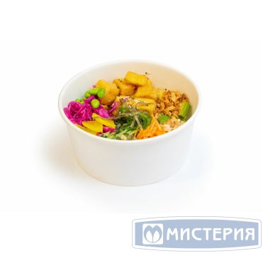 Контейнер 1100 мл, d165хh75 мм, без окна, без крышки, бел., карт., 50 шт/упак 300 шт/кор РОССИЯ 130005