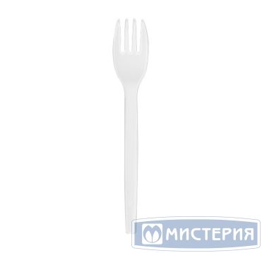 Вилка одноразовая 165 мм, бел., ПС, 12 шт/упак 1 080 шт/кор РОССИЯ 4002Б(12)