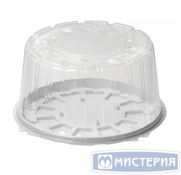 Упаковка для торта [крышка] d226хh98[d203хh92] мм, прозр., ОПС, 190 шт/кор "Комус" 190 шт/упак РОССИЯ Т-192КН (СП)
