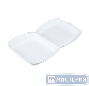 Ланч-бокс 1-секц. 250х190х70 мм, бел., ВПС, 100 шт/кор "Полиформ" 100 шт/упак РОССИЯ Lb-1 бел.эконом
