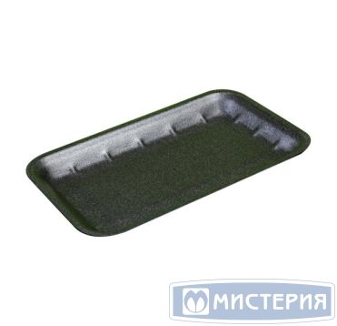 Лоток пищевой 225х135х20 мм, серия В-25, черн., ВПС, 400 шт/кор "Полиформ" 400 шт/упак РОССИЯ М-20 черн. ручн.