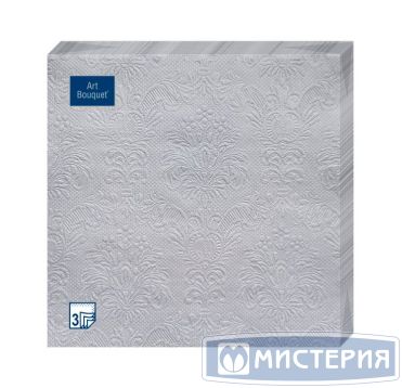 Салфетки 330х330 мм 3-сл., диз. "Цвет камня Барокко", сер., бум., 16 шт/упак "Bouquet" 12 упак/кор РОССИЯ 57254