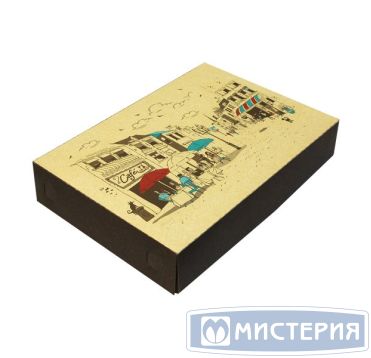 Коробка для кондит. изделий [крышка] 320х230х60 мм, диз. "Рандеву", без окна, разноцв., карт., 200 шт/кор 200 шт/упак РОССИЯ