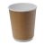 Стакан для холодных и горячих напитков, 0.35л, двухслойный, крафт, картон